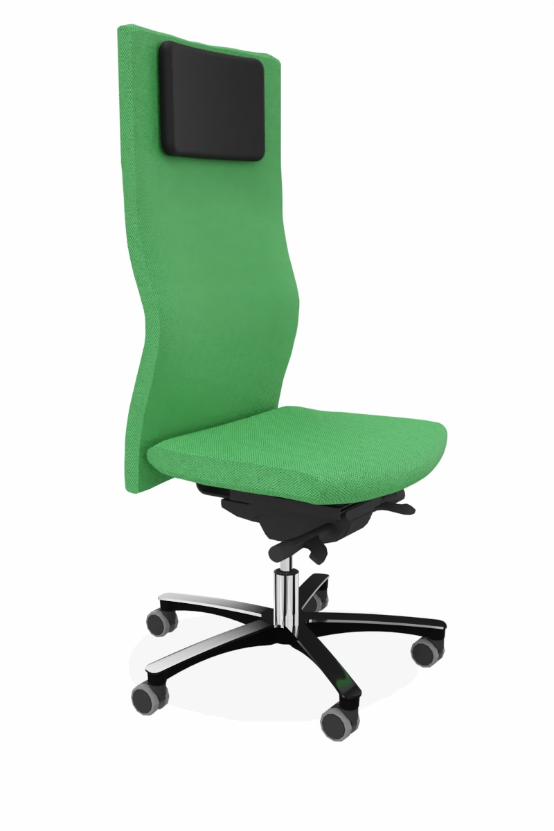 Löffler Work Around The Clock LG 6H, Pure Green, ohne Armlehnen, Fußkreuz poliert
