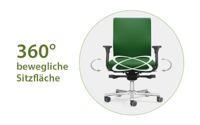 ERGO TOP - 360° bewegliche Sitzfläche